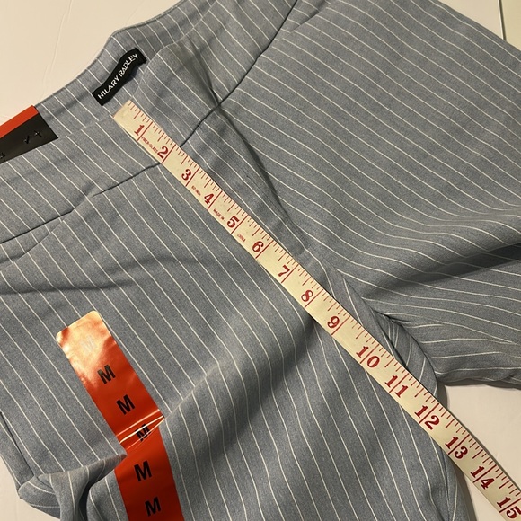 Hilary Radley Light Blue Pinstripe Women's Shorts pull on no zippers stretchy - Picture 6 of 13